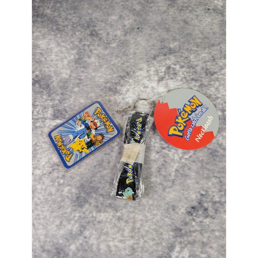 Pokemon NEW Squirtle Neckleash Lanyard - Nintendo Vintage w/ Card Holder